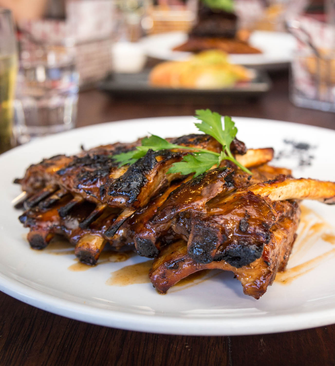 Delicious Ribs, crisp and sticky with our BBQ sauce recipie