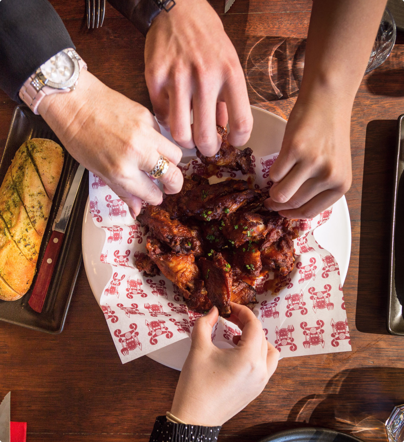 Wings for sharing, everyone gets a bit of that amazing flavour. The good stuff.
